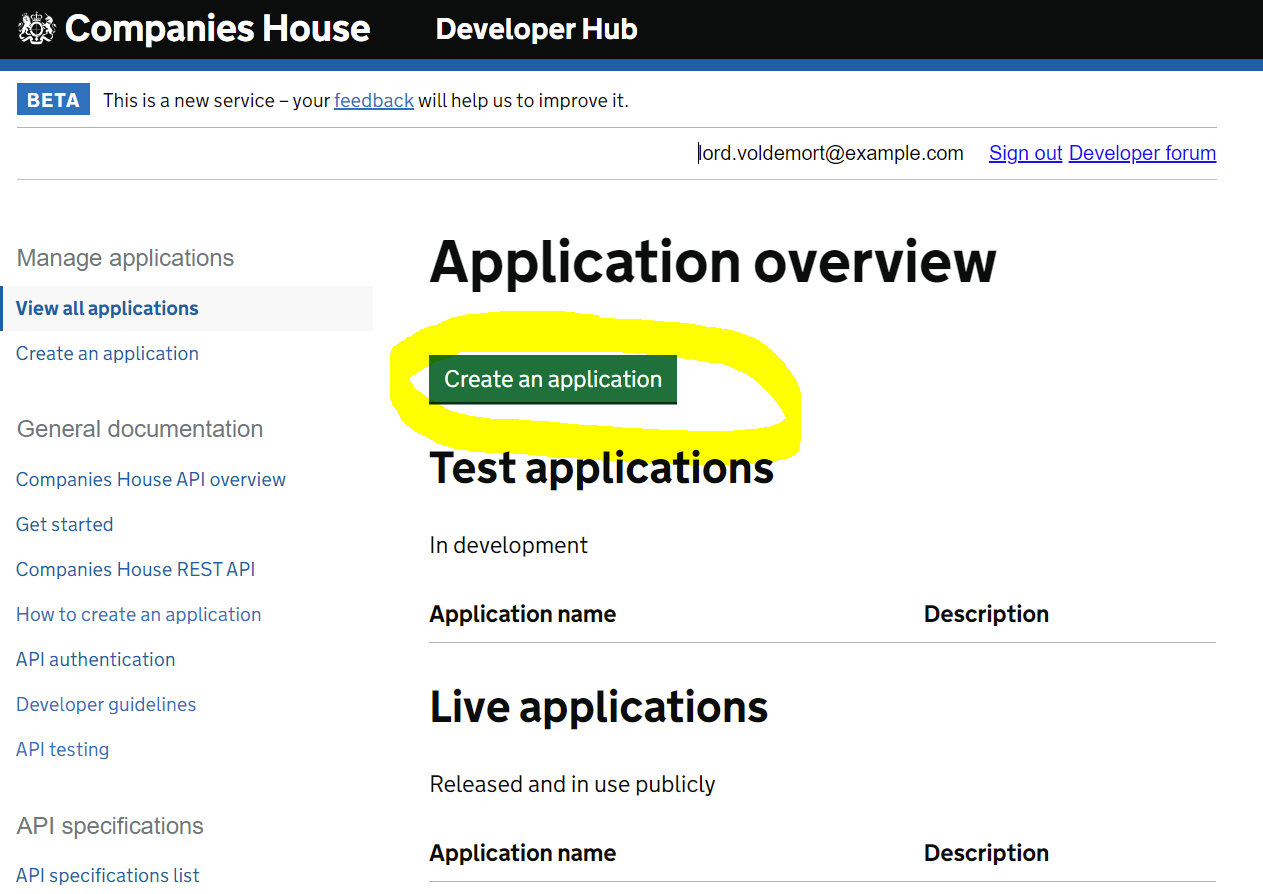 Companies house clearance beta