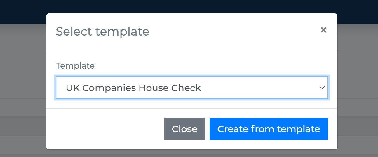 Create Companies House from template